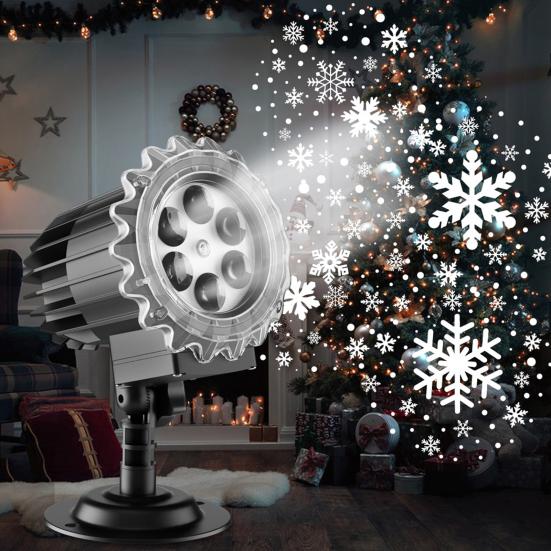 Halloween Projector Light Rotating Snow Falling Projector Lamp Waterproof Easy Installation Indoor Outdoor Holiday Night Light Projector