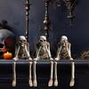 3pcs Ghost Resin Skull Trio - High Quality Decor Sculpture for Halloween Easter and Home Office Bookshelf Table Windowsill Edge