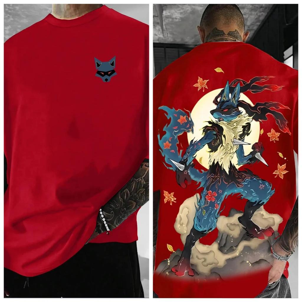 Pokémon Animatie Afgeleiden Patroon Print T-shirt Heren Dames 2025 Zomer Oversized Los Katoen Street Trend Merk Top