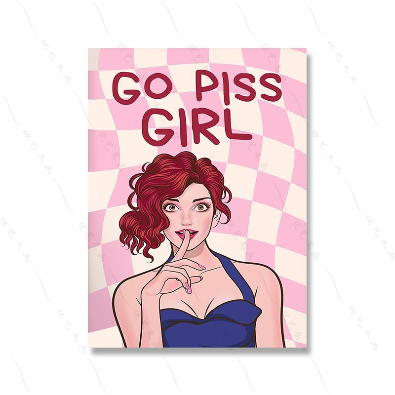 

Мультфильм «Плохая девочка», настенный художественный постер, модный розовый домашний декор для квартиры, поп-культура, общежитие, холст, картина, комната, уличные танцы 21x30cm No Framed