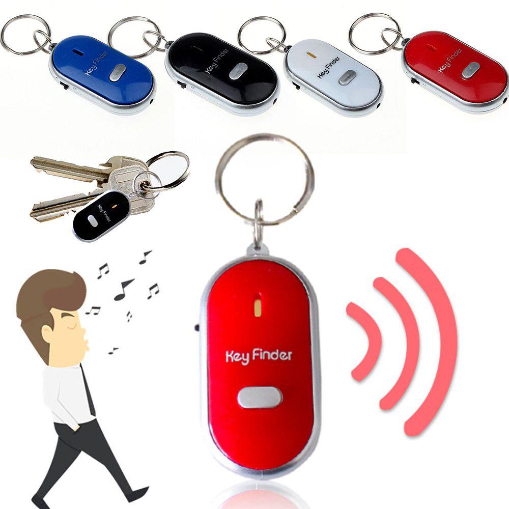 Torch Keychain Key Locator Keyfinder Locator Tracker Sound Control Alarm LED Whistle Key Finder
