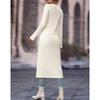 Damen Modischer Lässiger Einfarbiger Langärmliger Langer Cardigan V-Ausschnitt T-Shirt Top