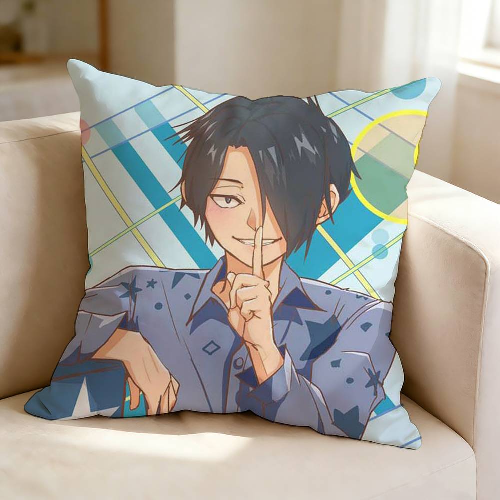 Anime RRay TThe PPromised Neverland Pillow Case Square DoubleSided Sofa Cushion Cover Bedroom Bedside Pillow