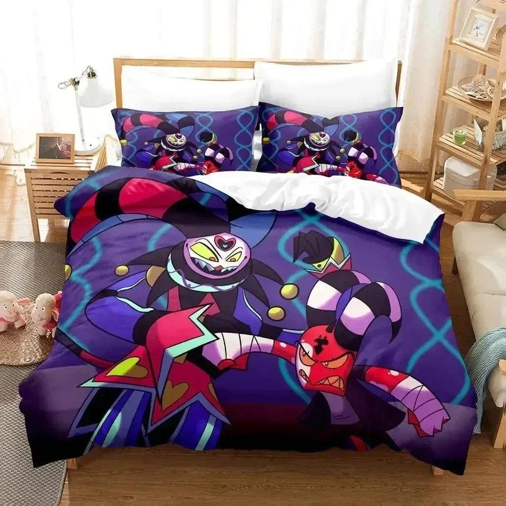 

3D Print Anime Helluva Blitzo Boss Bedding Set Duvet Cover Bed Set Quilt Cover Pillowcase Comforter King Queen Size Boys Adult EU Single(135*200cm)3pcs