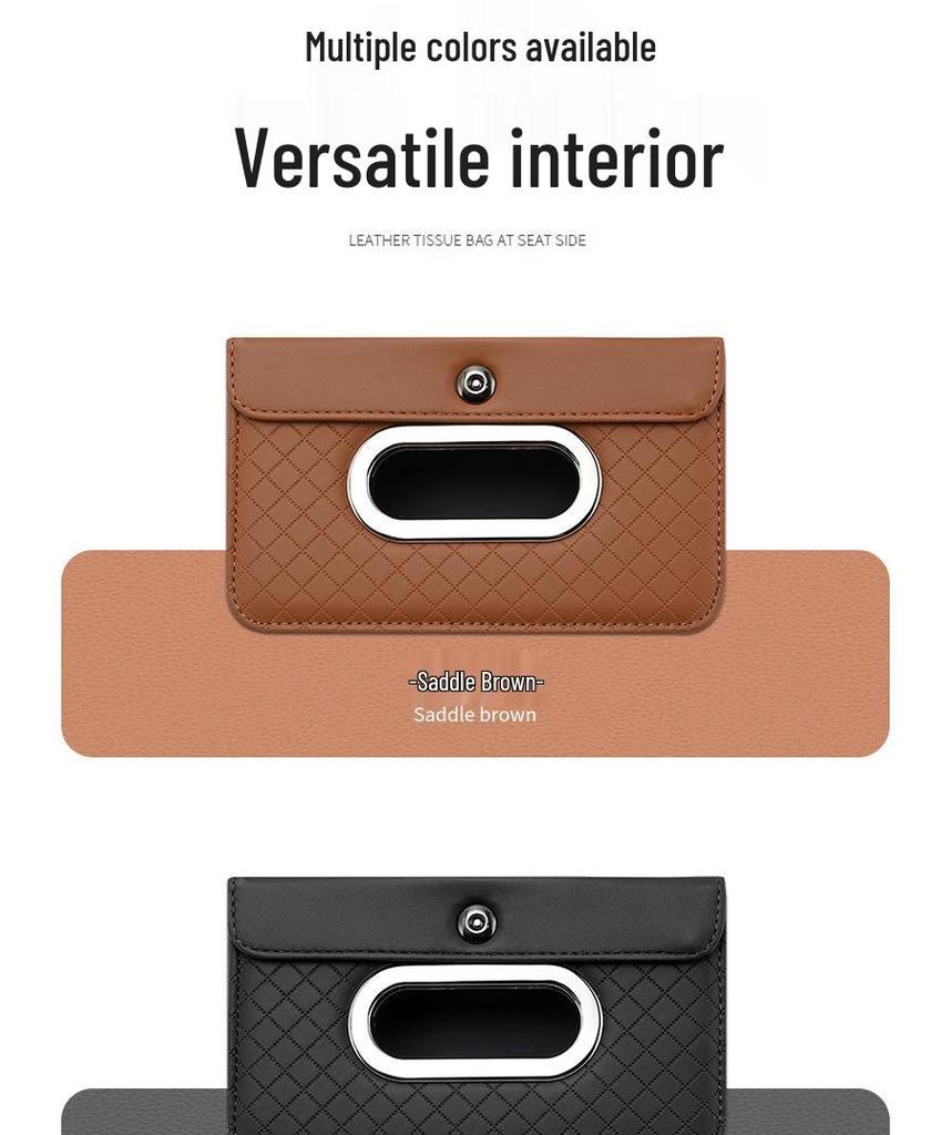 Car Tissue Box: Sun Visor/Seat Back Mountable