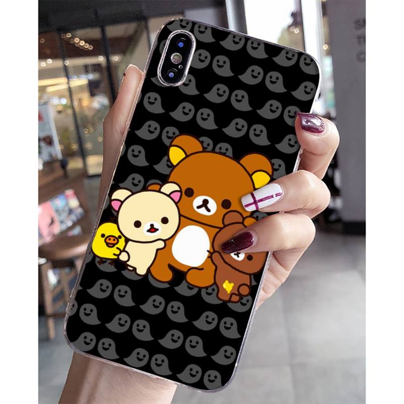 YNDFCNB Husă Telefon Rilakkuma pentru iPhone 11 12 13 mini pro XS MAX 8 7 6 6S Plus X 5S SE 2020 husă