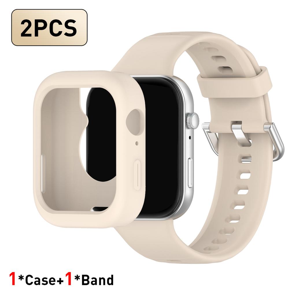 2pcs Protective Case + Strap Set for Huawei Watch Fit3 Quick-Release Sport Band Soft Anti-Fall Breathable Cover Lightweight