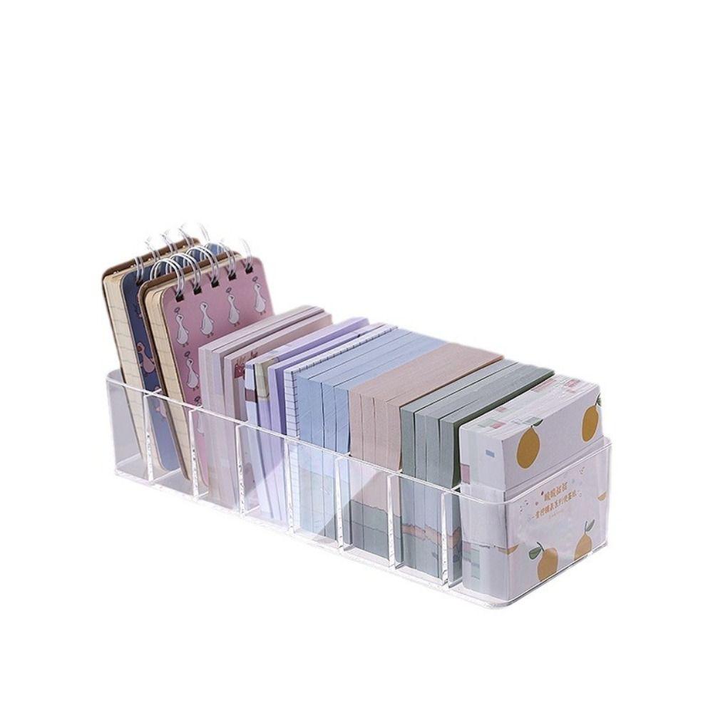 Transparent Stationery Finishing Box Plastic Sticky Note Sorting Box Charging Line