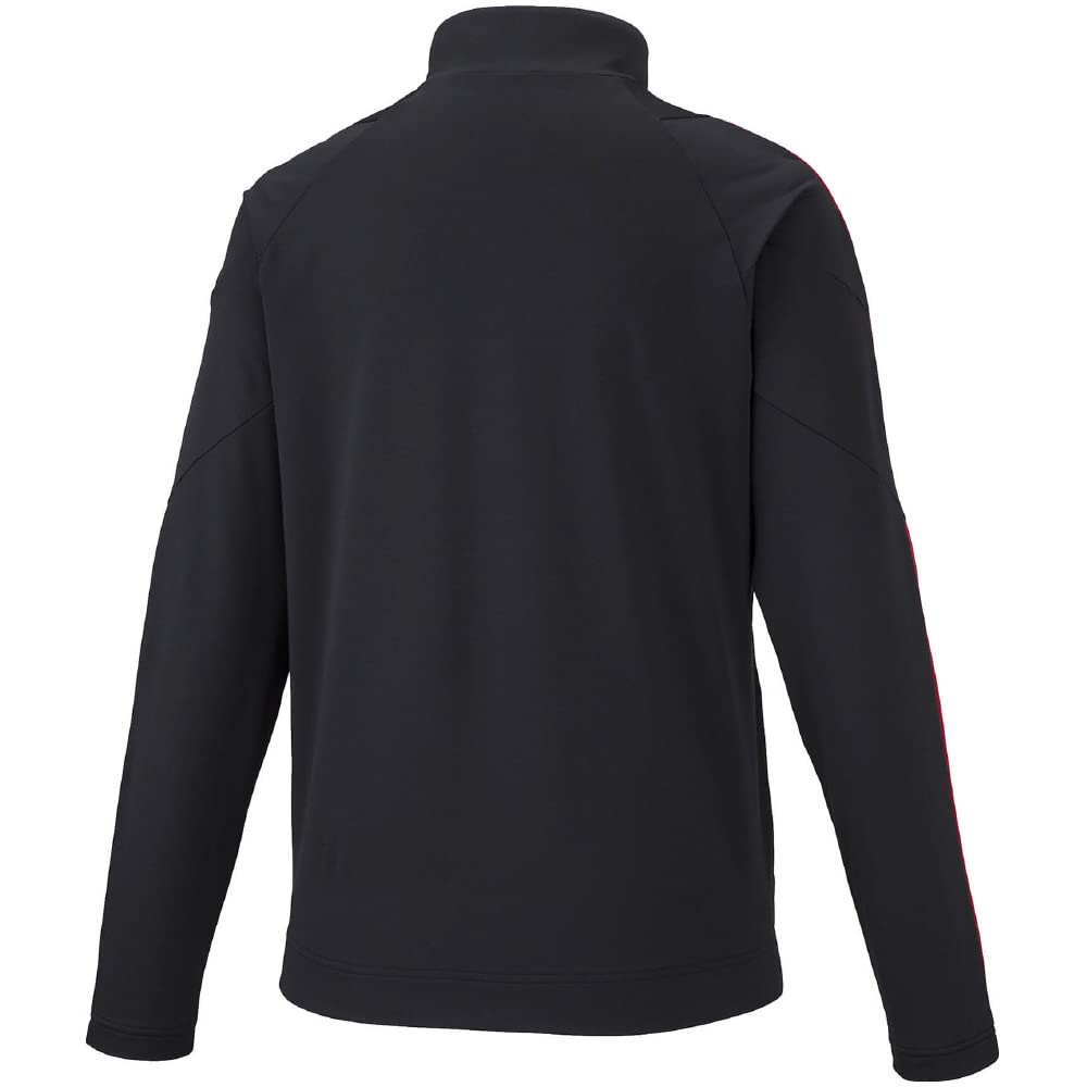 Mizuno Soccer Stretch Knit Black x Chinese Size 160 Shirt, Junior, Moisture-Wicking, Quick-Drying, P2MC2680, Kids, Red,