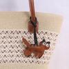 Creative kitten pendant cute funny cow kitten bag keychain leather pendant neighbor kitten pu pendant
