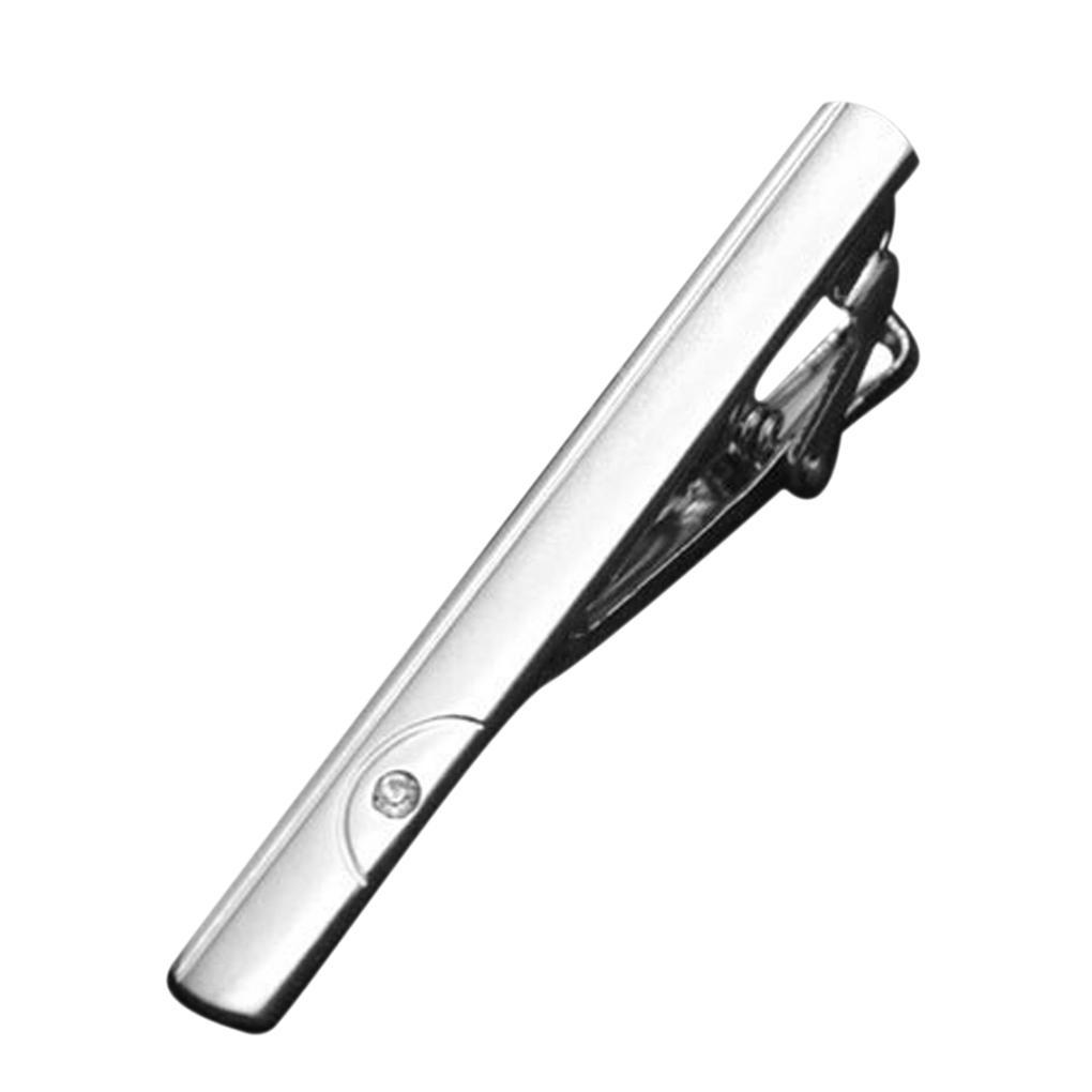 Mens Silver Stainless Slim Tie Pin Clip Clasp Bar office Christmas