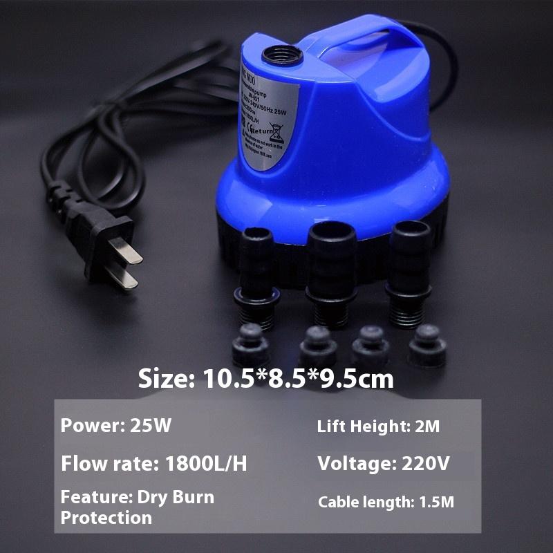 Ultra-Quiet Submersible Water Fountain Pump Filter Fish Pond Aquarium Water Pump Tank Fountain AC220V