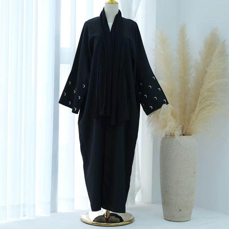 New Arrival Middle East Dubai Embroider Elegance Cardigan Robe Dress Embroidered Cardigan Dress
