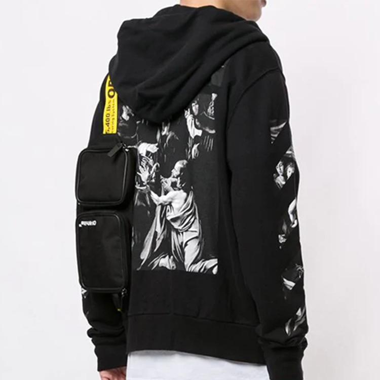 OFF WHITE Caravaggio Square Slim Zip Hoodie OMBE001S20E300051088