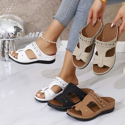 Sandalias de Plataforma para Mujer Minimalistas de Punta Abierta Zapatos de Verano