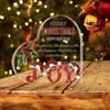Christmas Atmosphere Heart Acrylic Ornament Desktop Decoration Transparent Stand