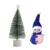 LED Christmas Tree Crystal Snowman Display Ornament with Random Color Changes for Multifunctional Holiday Decorations