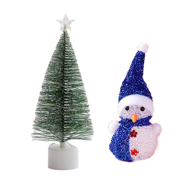 

LED Christmas Tree Crystal Snowman Display Ornament with Random Color Changes for Multifunctional Holiday Decorations 1