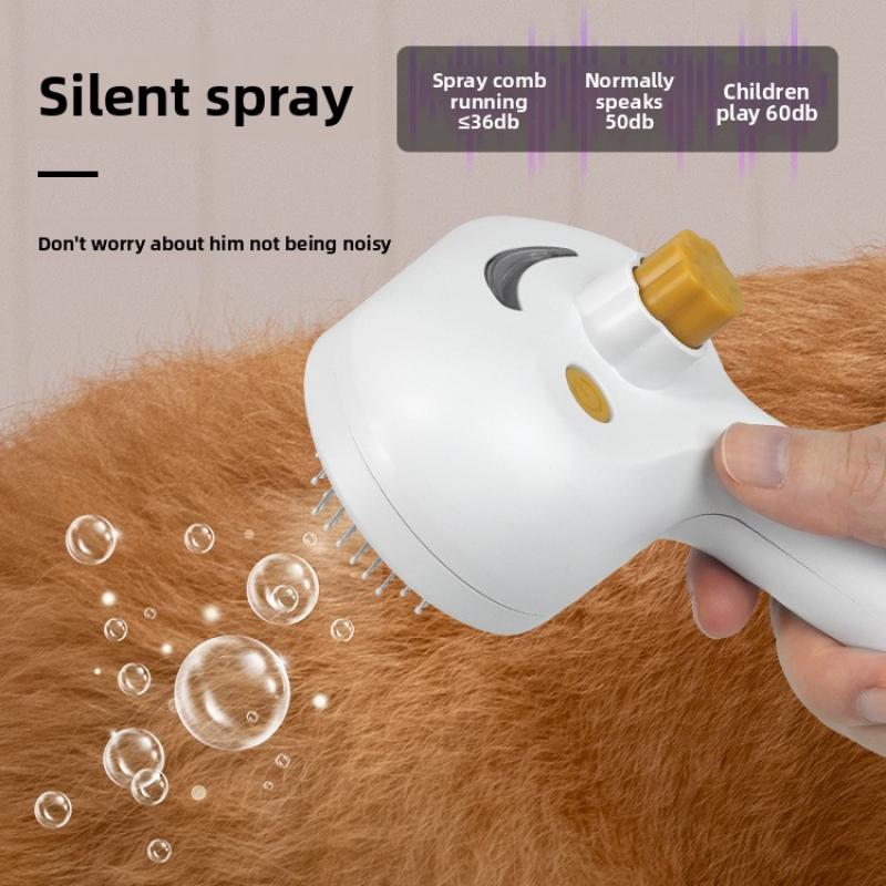 Multifunctional Pet Steam Brush Cat Dog Cleaning Steamy Spray Massage Comb Hair Removal Grooming Brush With Release Button
