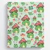Cartoon Frog Mushroom Blanket Lovey Green Animal Flannel Throw Blankets for All Season Botanical Plush Soft Bed Sofa Blanket