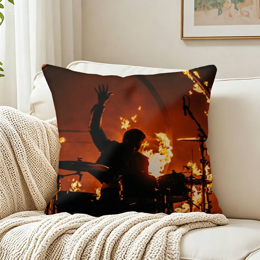 SOS AAshton Irwin Customizable Square Pillow case Double Sided Print Sofa Bedroom Decor Cushion Cover