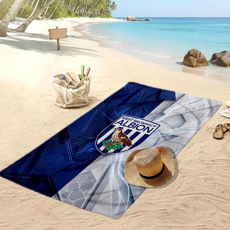 Toalla de Playa con Estampado de Fútbol del West Bromwich Albion, Toalla Grande Suave de Secado Rápido para Playa, Camping, Natación