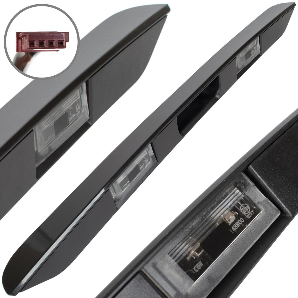 BMW 5 E39 97-04 KOMBI License Plate Light Cover with Tailgate Opening Microswitch BLACK