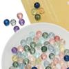 50pcs 8/10mm Transparent Glass Round Beads Colorful Spacer Loose Beads for DIY Bracelet Necklace Jewelry Making Accessories