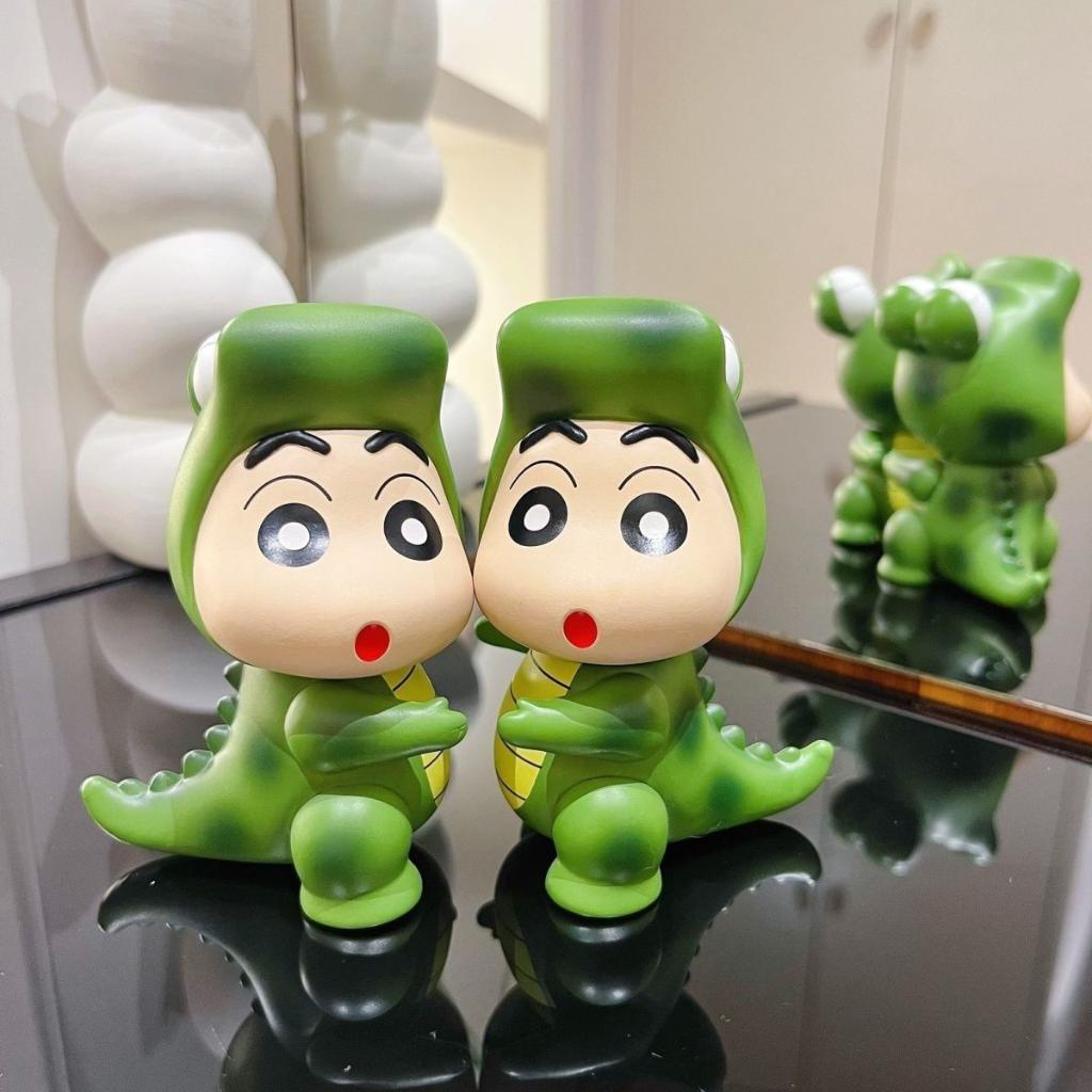 New Crayon Shin Chan Anime Cartoon Crocodile Desktop Car Case Ornament Decoration Figurine Best Gift Toy