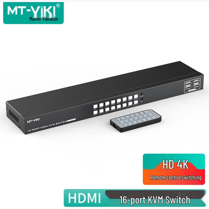 16-портовый 4K HDMI KVM-переключатель MT-viki