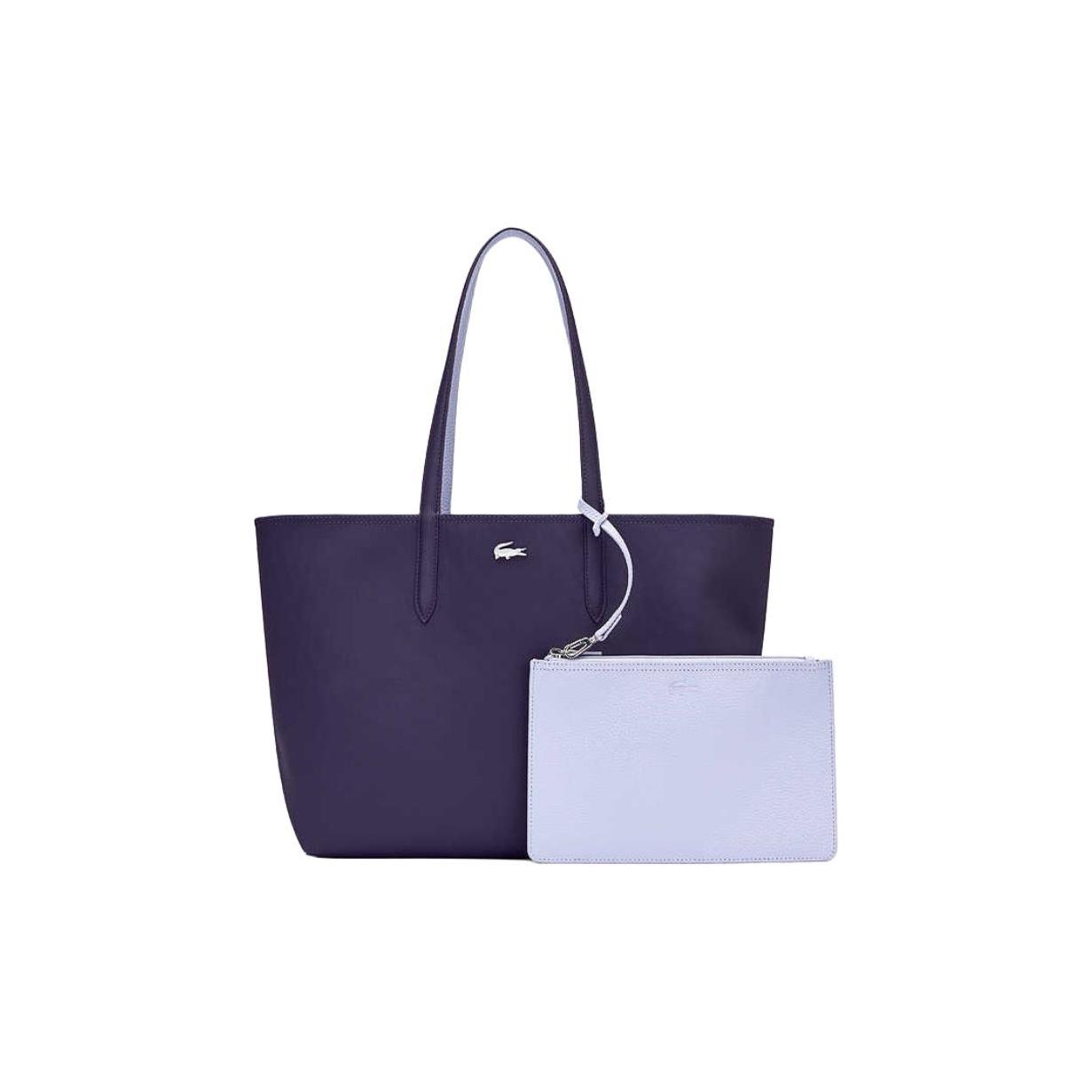 Lacoste Classic Logo Fashion Simple Tote Bag Shopping Shoulder Bag Women tote bags Purple NF2142AA-R38 Purple