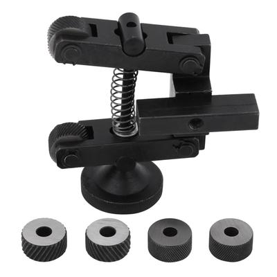 1 Pcs Knurling Knurler Tool Holder Linear Knurl Tool Lathe Adjustable Shank with Wheel