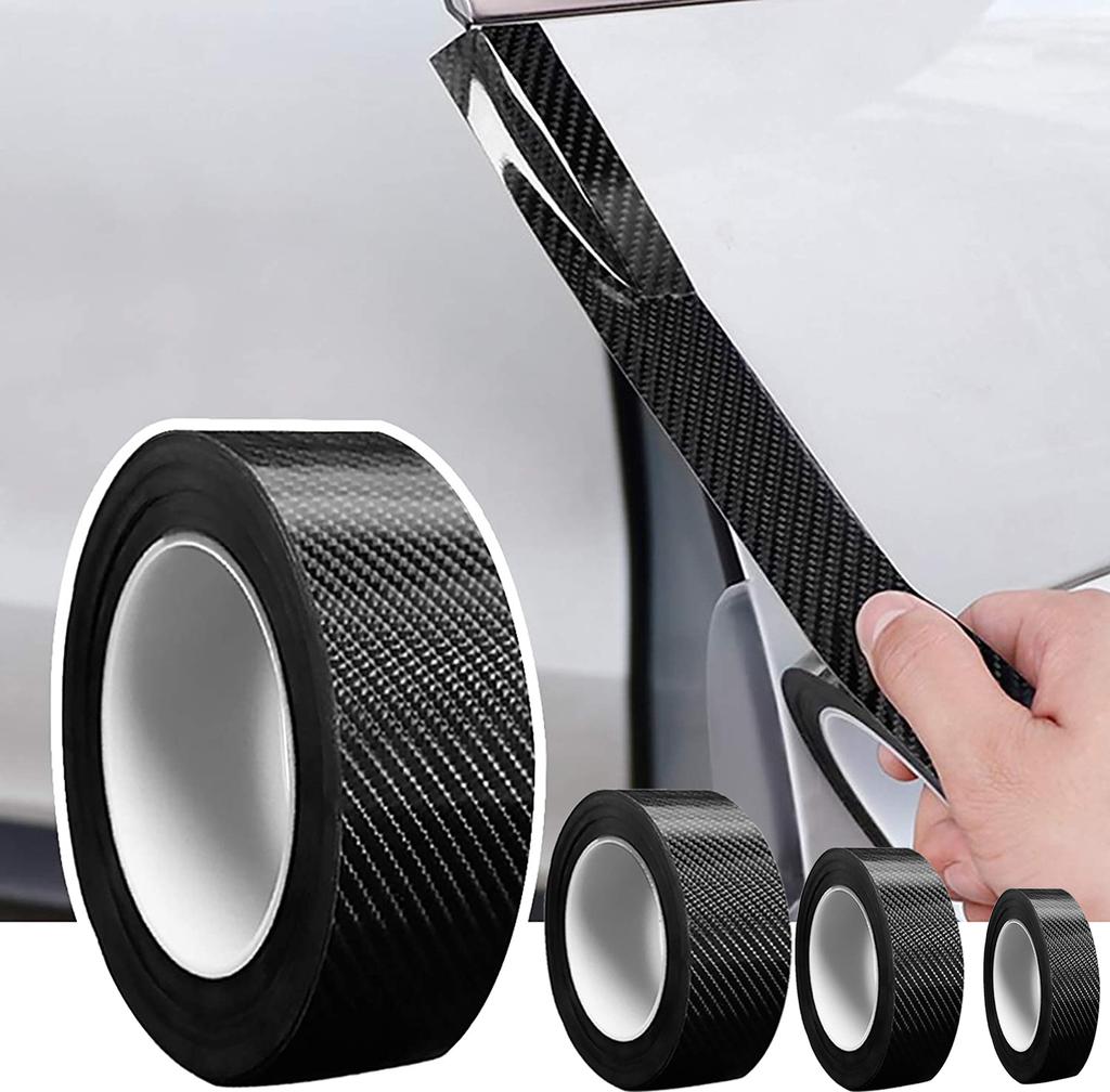 3D Carbon Fiber Strips Car Sticker 3-10M DIY Paste Rolls Auto Anti Scratch Protector Tape Waterproof Car Interior Exterior Film