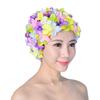 Cuffia da nuoto impermeabile per adulti, fatta a mano, a forma di fiore, petali, alta elasticità, per la cura dei capelli, da donna