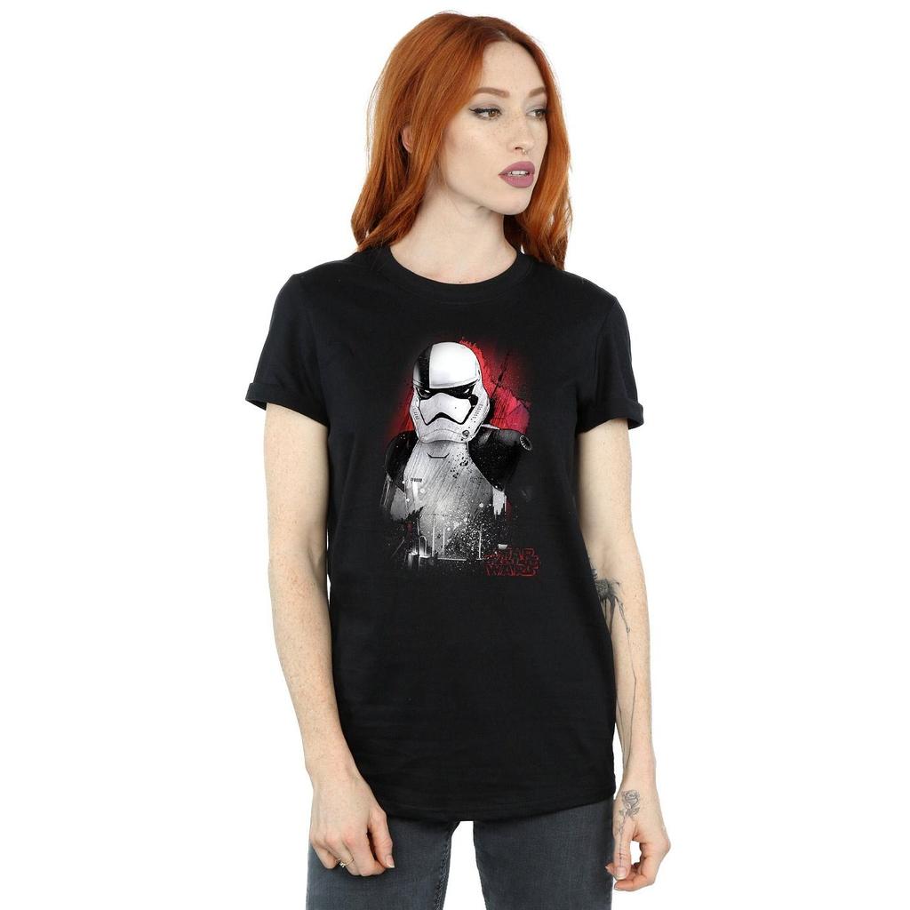 Star Wars Womens/Ladies The Last Jedi Stormtrooper Brushed Cotton Boyfriend T-Shirt