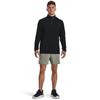 Under Armour Düz Renk 1/4 Fermuarlı Balıkçı Yaka Koşu Uzun Kollu Tişört Erkek Üstler Siyah 1379288-001