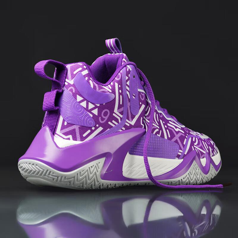 

Практичные тренировочные баскетбольные кроссовки детские спортивные кроссовки лето 2025 новые нескользящие молодежные марафонки для бега 45 фиолетовый