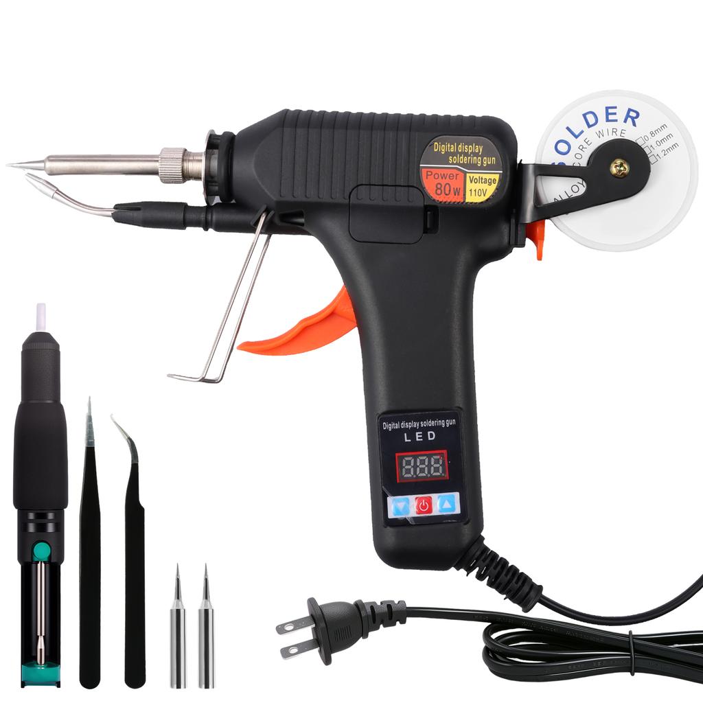 Electric Soldering Iron Kit with Adjustable Temp 180-520°C/356~932℉ Auto Send Tin Soldering Iron Gun for Welding Repair Tool