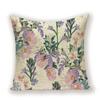 Vintage Floral  Linen Pillow Case Sofa Living Room Seat Car Soft Cushion Cover Home Decorative Pillowcase 45*45cm