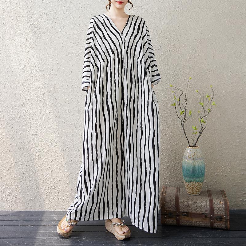 

DIMANAF 2025 Женское Весеннее Длинное Платье Большого Размера Свободное Базовое С Принтом Винтажное Повседневное Цветочное Оверсайз С Длинным Рукавом Макси One Size