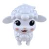 Cute White Lamb Pull String Keychain Movable Ears Lightweight Plush Bag Hanger Decor Fun Birthday Gifts for Boys Girls Kids