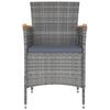 vidaXL 9 piece Garden Dining Set with Cushions Gray