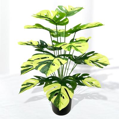 9-24 Forks Artificial Tropical Palm Branches Large Artificial Plants  Wedding Party Decor