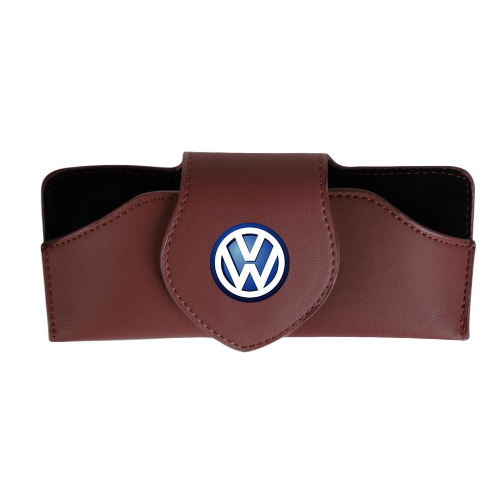 1pc Car Glasses Holder Sunglasses Storage Box Case For VW GTI Scirocco Golf T-ROC Atlas Eos Caddy Beetle Amarok T5 T6 Tiguan Zr1
