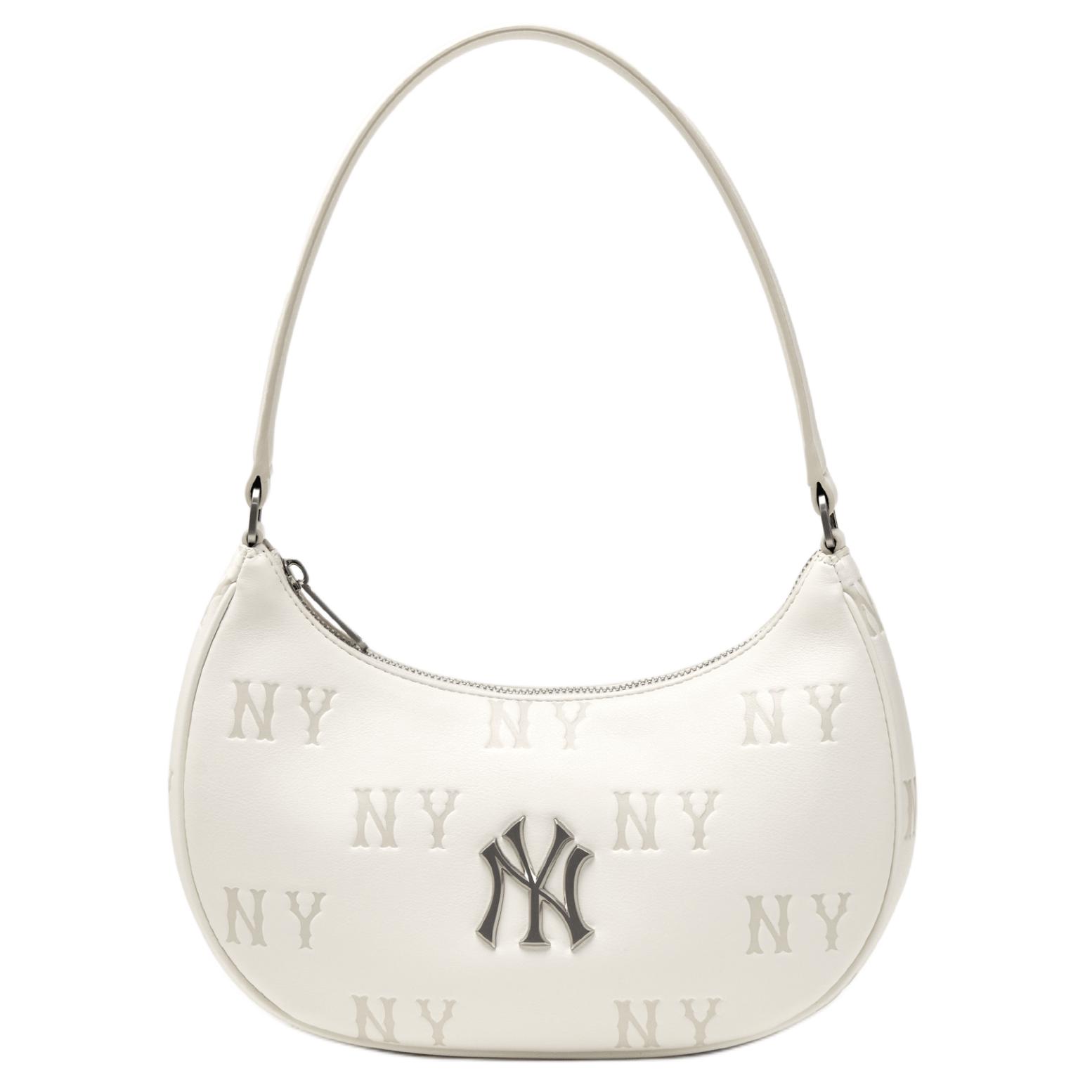 

MLB New York Yankees Vintage Monochrome Embossed Tote Bag Unisex Tote Bag Cream 3ABQM016N-50CRS Basic Set (Bag)