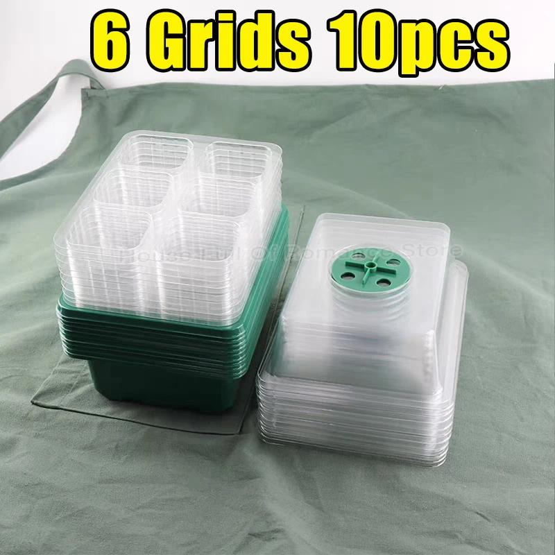 Growing Starting Nursery Trays Seed Starter Kit with Adjustable Humidity Dome and Base Indoor Greenhouse Mini Propagator Seeds