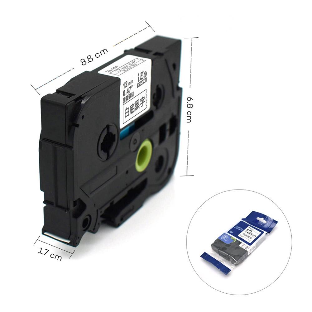 TZ231 Laminated Tape Label Paper for Brother Label Makers Printers