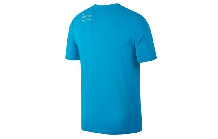 Men's Jordan T-Shirts Men's Blue Crew Neck Moderate Straight Fit