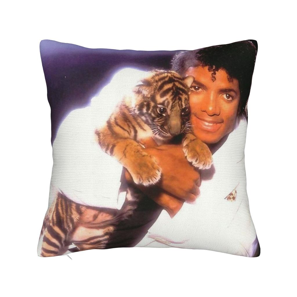 MJ Pop King Square Pillow Case Cushion Cover Custom Polyester Decorative Pillowcase for Sofa Cm