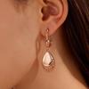 Kinel Rose Gold Pendant Earrings Women's Vintage Drop Earrings